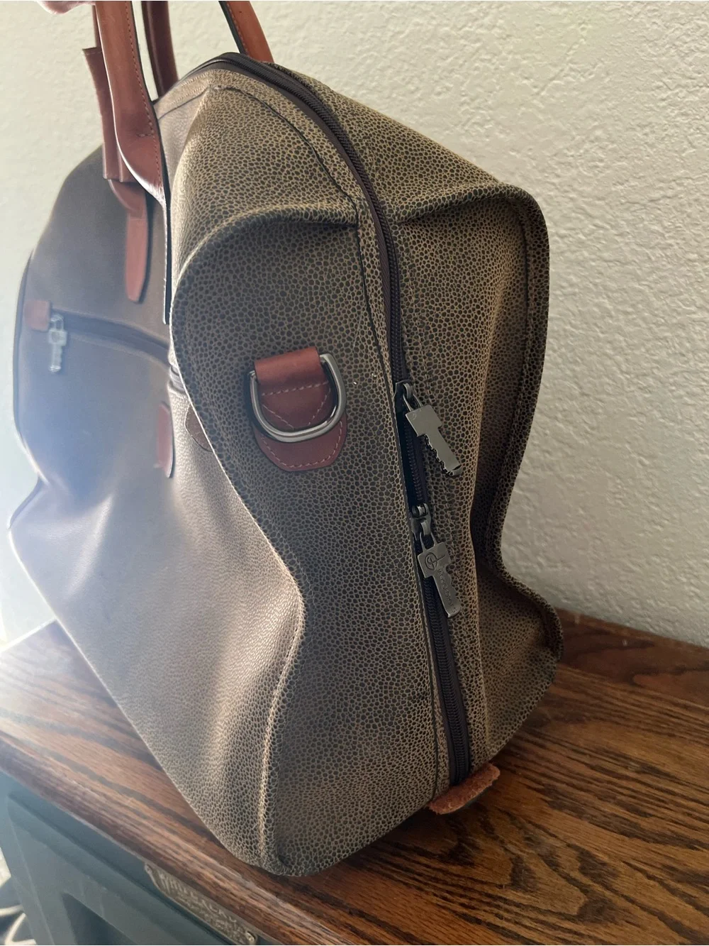 Jack Georges Pebbled Leather Duffle Bag